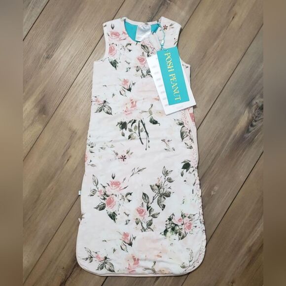 Posh Peanut 2.5 Tog Sleeveless Ruffled Sleep Bag In Vintage Rose Size 0-6M NWT - Picture 4 of 6